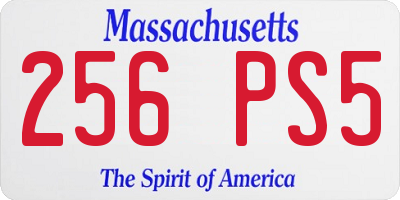 MA license plate 256PS5