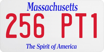 MA license plate 256PT1