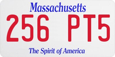 MA license plate 256PT5