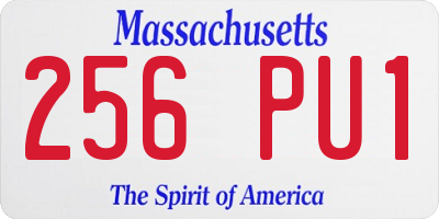 MA license plate 256PU1