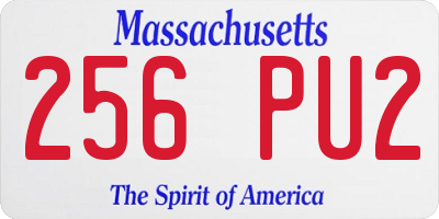 MA license plate 256PU2