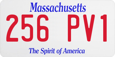 MA license plate 256PV1