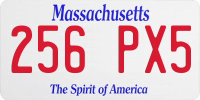 MA license plate 256PX5