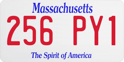 MA license plate 256PY1