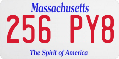 MA license plate 256PY8