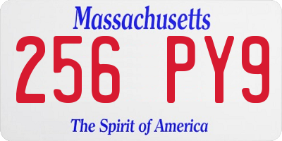 MA license plate 256PY9