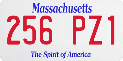MA license plate 256PZ1
