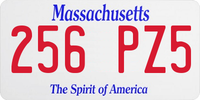 MA license plate 256PZ5
