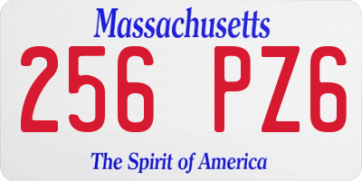MA license plate 256PZ6