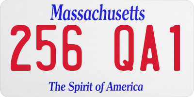 MA license plate 256QA1