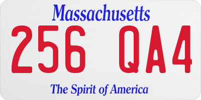 MA license plate 256QA4