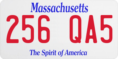 MA license plate 256QA5
