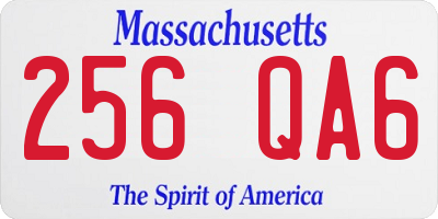 MA license plate 256QA6