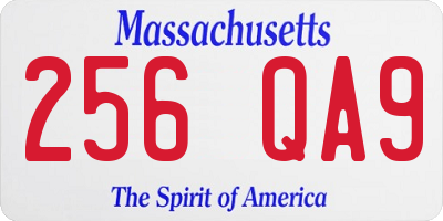 MA license plate 256QA9