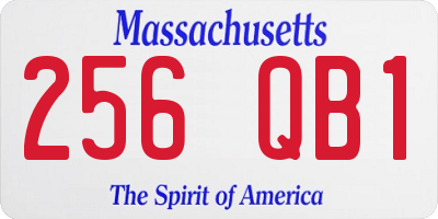 MA license plate 256QB1