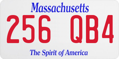 MA license plate 256QB4