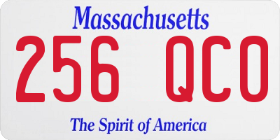 MA license plate 256QC0