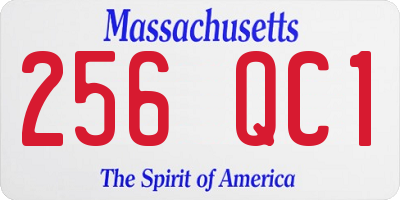 MA license plate 256QC1