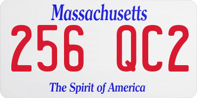 MA license plate 256QC2