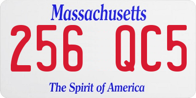 MA license plate 256QC5