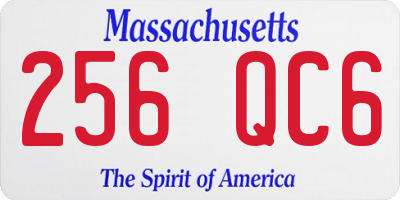 MA license plate 256QC6