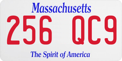 MA license plate 256QC9