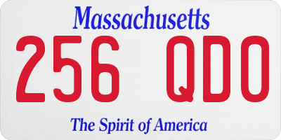 MA license plate 256QD0