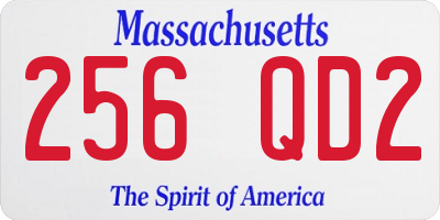 MA license plate 256QD2