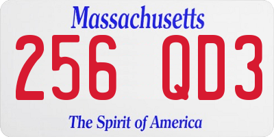MA license plate 256QD3
