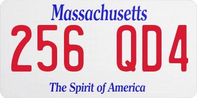 MA license plate 256QD4