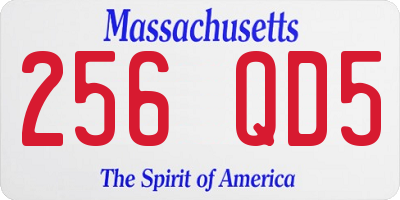 MA license plate 256QD5