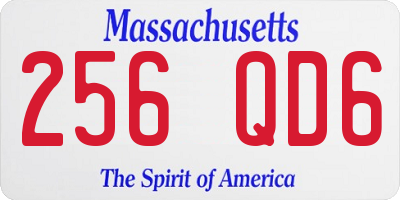 MA license plate 256QD6