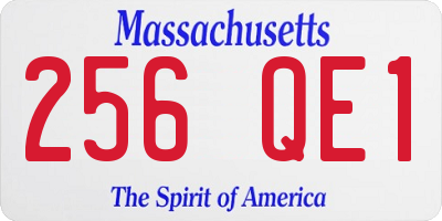 MA license plate 256QE1