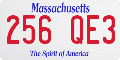 MA license plate 256QE3