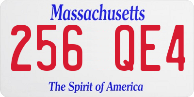 MA license plate 256QE4