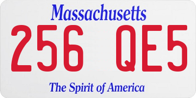 MA license plate 256QE5