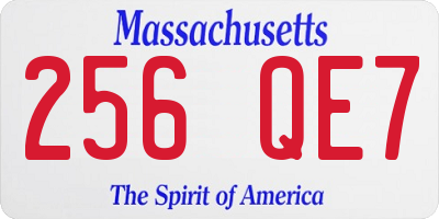 MA license plate 256QE7