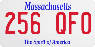 MA license plate 256QF0