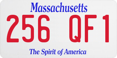 MA license plate 256QF1