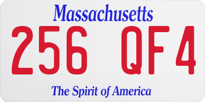 MA license plate 256QF4