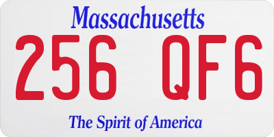 MA license plate 256QF6