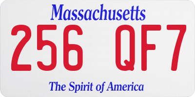 MA license plate 256QF7