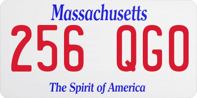 MA license plate 256QG0