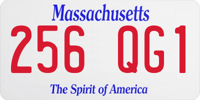 MA license plate 256QG1