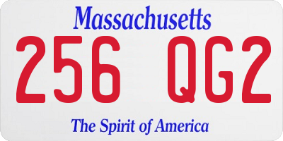 MA license plate 256QG2