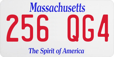 MA license plate 256QG4