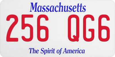 MA license plate 256QG6