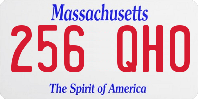 MA license plate 256QH0