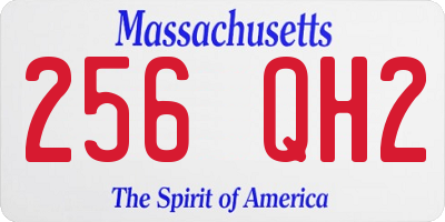 MA license plate 256QH2