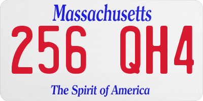 MA license plate 256QH4